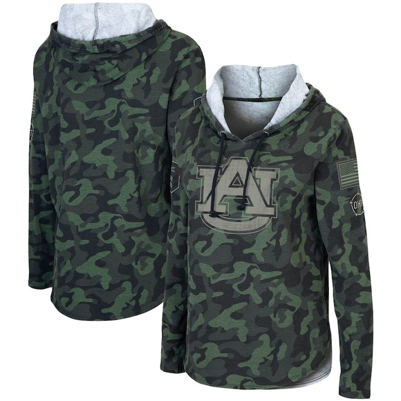 Colosseum Tops - Auburn University Operation Hat Trick Colosseum Hooded T-Shirt